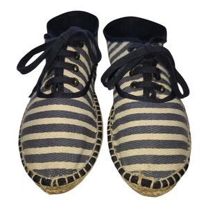 Zara Canvas Striped Espadrilles Sz 9 NWOT